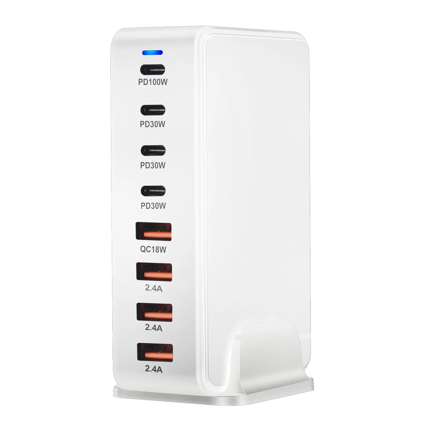 Estação de carregamento GaN 240W com 8 Portas USB Type C PD - Carregamento Rápido 3.0